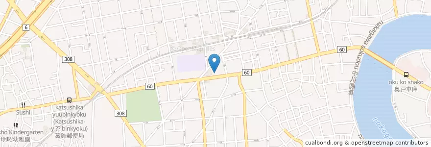 Mapa de ubicacion de 葛飾立石一郵便局 en Japan, 東京都, 葛飾区.