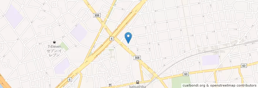 Mapa de ubicacion de 葛飾警察署 en Japonya, 東京都, 葛飾区.