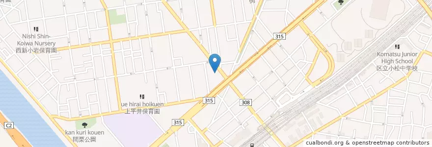 Mapa de ubicacion de 葛飾警察署たつみ橋交番 en اليابان, 東京都, 葛飾区.