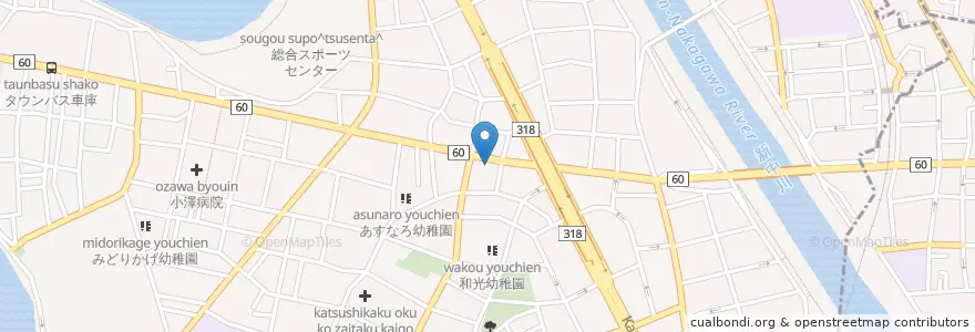 Mapa de ubicacion de 葛飾警察署奥戸交番 en اليابان, 東京都, 葛飾区.