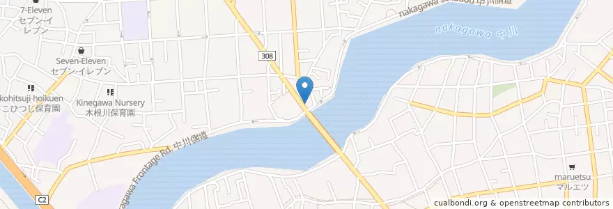 Mapa de ubicacion de 葛飾警察署 平和橋交番 en Japan, Tokyo, Katsushika.
