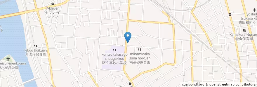 Mapa de ubicacion de 葛飾高砂四郵便局 en Japon, Tokyo, 葛飾区.