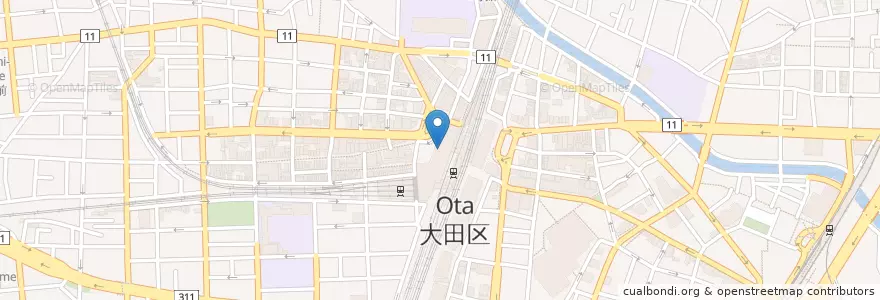 Mapa de ubicacion de 蒲田警察署蒲田駅西口交番 en اليابان, 東京都, 大田区.