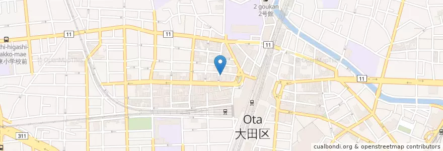 Mapa de ubicacion de 蒲田駅前郵便局 en 일본, 도쿄도, 大田区.