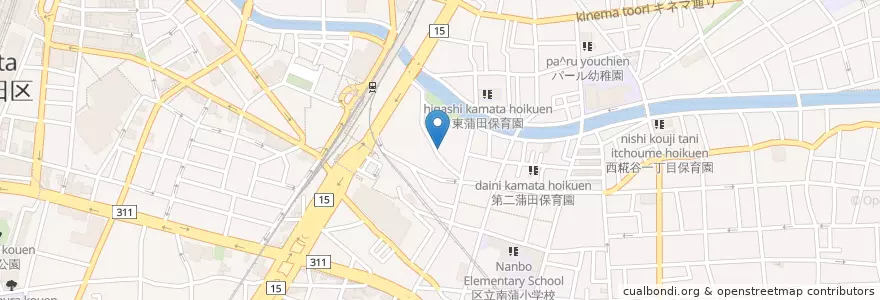 Mapa de ubicacion de 蔦の木会南晴病院 en ژاپن, 東京都, 大田区.