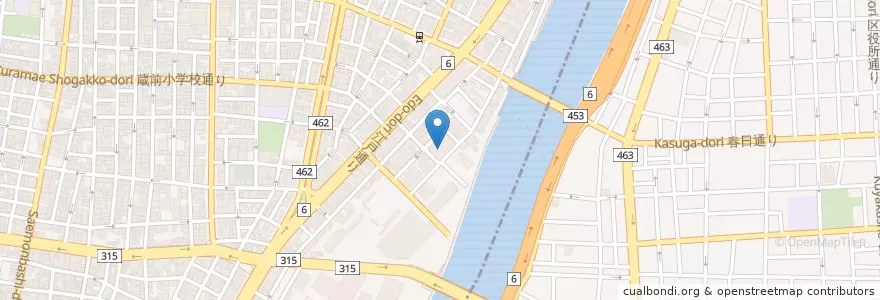 Mapa de ubicacion de 蔵前幼稚園 en Giappone, Tokyo, 台東区.