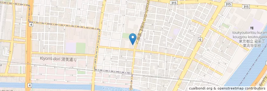 Mapa de ubicacion de 蔵前警察署浅草橋五丁目交番 en 일본, 도쿄도, 다이토구.