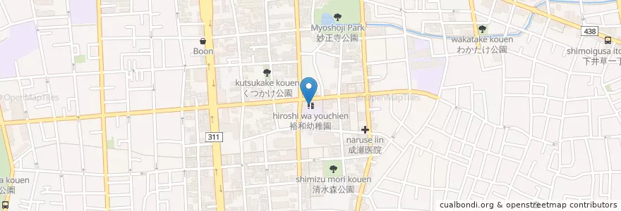 Mapa de ubicacion de 裕和幼稚園 en Giappone, Tokyo, 杉並区.