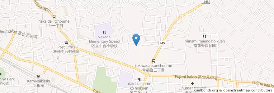 Mapa de ubicacion de 西前野保育園 en Japan, 東京都, 板橋区.