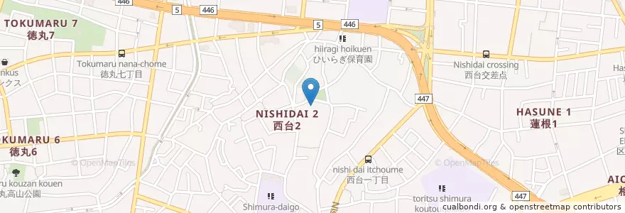 Mapa de ubicacion de 西台保育園 en Japan, Tokio, 板橋区.