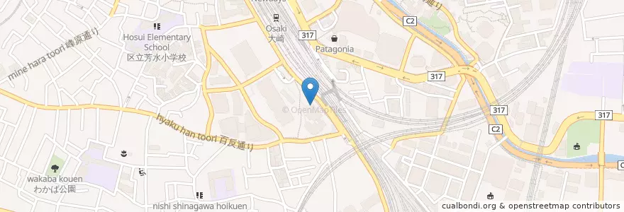 Mapa de ubicacion de 大崎駅西口郵便局 en Japon, Tokyo, 品川区.