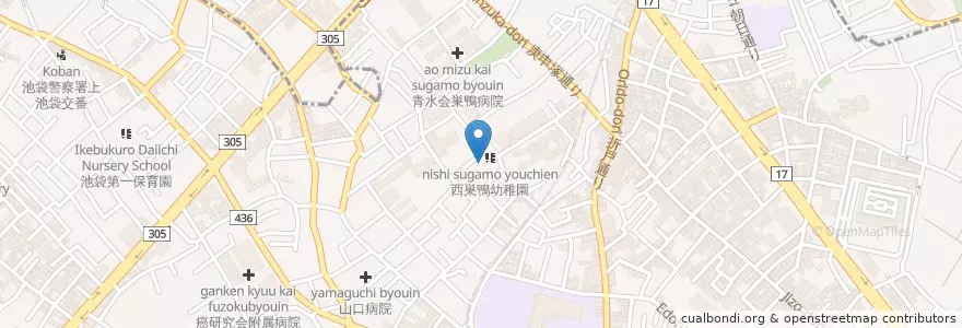 Mapa de ubicacion de 区民ひろば西巣鴨第二 (旧・西巣鴨児童館) en 일본, 도쿄도, 豊島区.