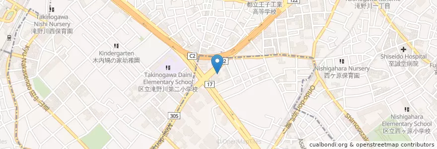 Mapa de ubicacion de 西巣鴨四郵便局 en Japon, Tokyo, 北区.