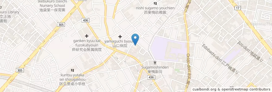 Mapa de ubicacion de 西巣鴨第三保育園 en Japan, 東京都, 豊島区.