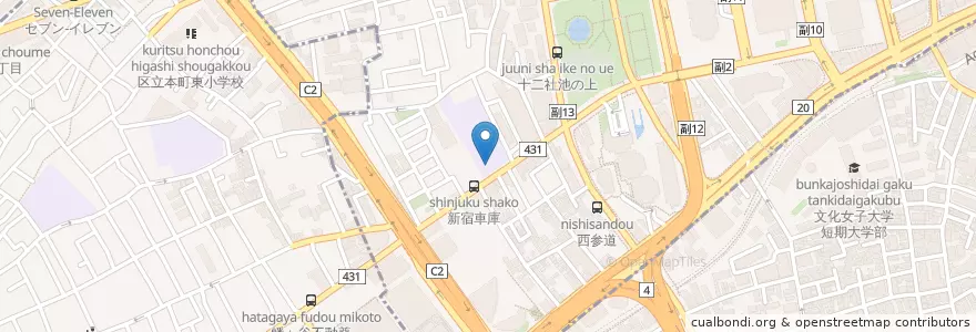 Mapa de ubicacion de 西新宿子ども園 en 일본, 도쿄도, 시부야구.