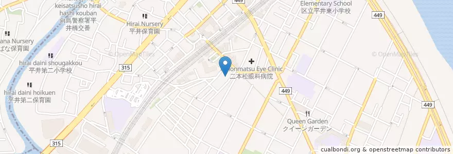 Mapa de ubicacion de 西村記念病院 en Japan, Tokio, 江戸川区.