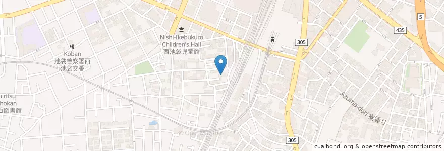 Mapa de ubicacion de 西池袋第一保育園 en Jepun, 東京都, 豊島区.