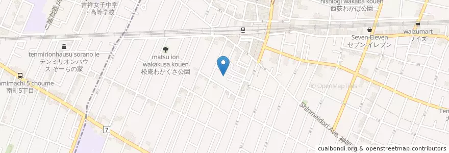 Mapa de ubicacion de 西荻まこと幼稚園 en اليابان, 東京都, 杉並区.