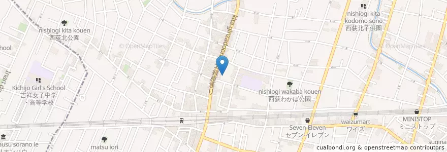 Mapa de ubicacion de 西荻学園幼稚園 en Japon, Tokyo, 杉並区.