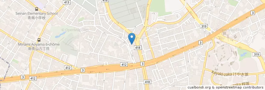 Mapa de ubicacion de 西麻布児童館 en Giappone, Tokyo, Minato.
