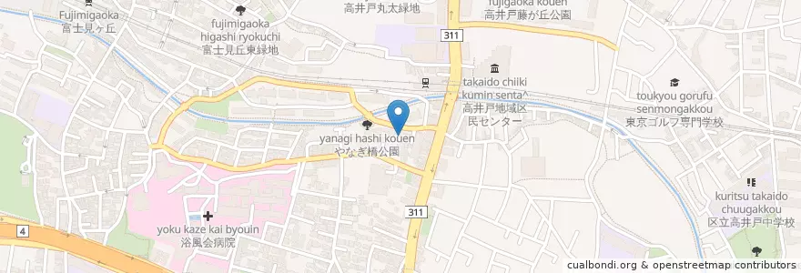Mapa de ubicacion de 角笛幼稚園 en Japonya, 東京都, 杉並区.