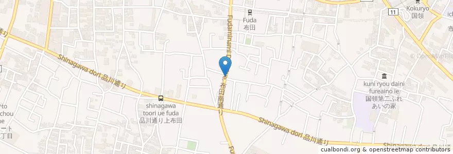 Mapa de ubicacion de 調布国領五郵便局 en Japon, Tokyo, 調布市.