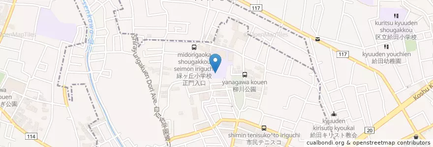 Mapa de ubicacion de 調布市立緑ヶ丘児童館 en Jepun, 東京都, 調布市.