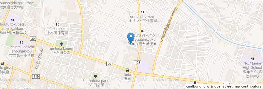 Mapa de ubicacion de 調布市立調布ヶ丘児童館 en Japan, Tokyo, Chofu.