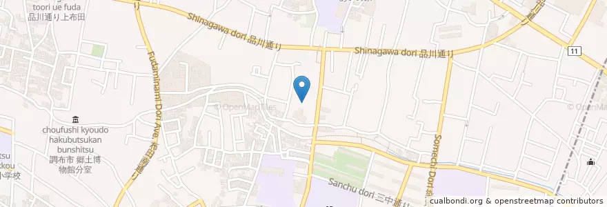 Mapa de ubicacion de 調布若竹幼稚園 en Japon, Tokyo, 調布市.