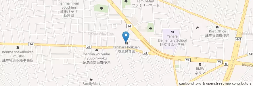 Mapa de ubicacion de 谷原保育園 en 日本, 東京都, 練馬区.