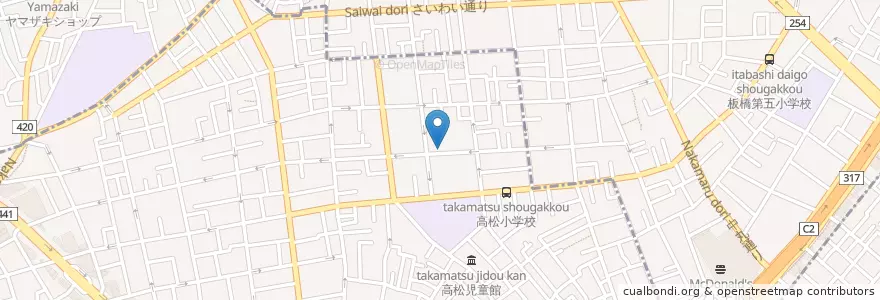 Mapa de ubicacion de 豊南幼稚園 en Japon, Tokyo, 板橋区.