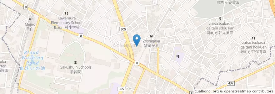 Mapa de ubicacion de 豊島区立雑司が谷図書館 en 日本, 东京都/東京都, 豊島区.