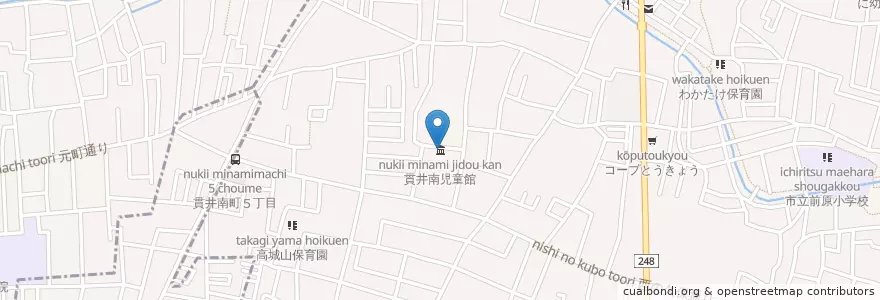 Mapa de ubicacion de 貫井南児童館 en Japan, Tokio.