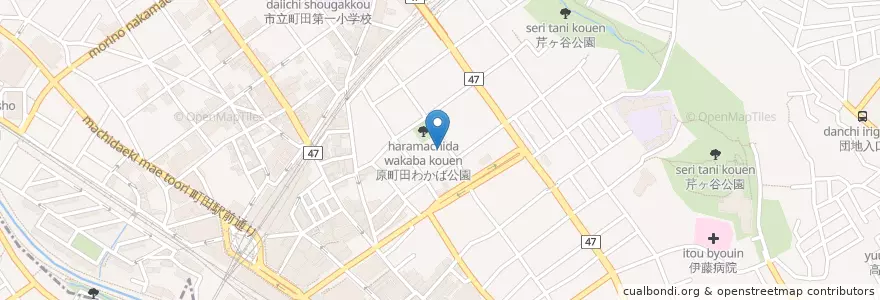 Mapa de ubicacion de 赤ちゃんの家保育園 en Japão, Tóquio, 町田市.
