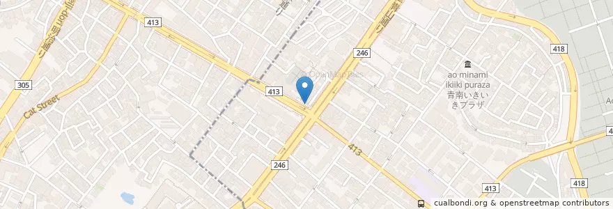 Mapa de ubicacion de 赤坂警察署表参道交番 en 日本, 東京都, 渋谷区.