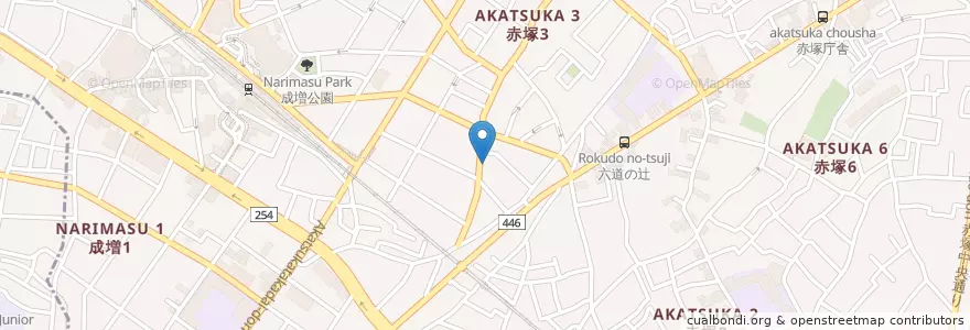 Mapa de ubicacion de 赤塚三郵便局 en Japonya, 東京都, 板橋区.