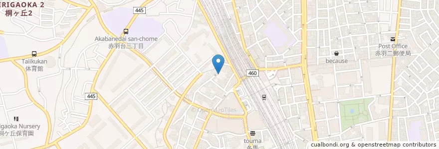 Mapa de ubicacion de 赤羽幼稚園 en 日本, 东京都/東京都, 北区.