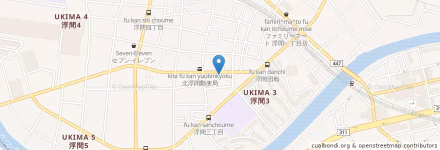Mapa de ubicacion de 赤羽消防署浮間出張所 en Japonya, 東京都, 北区.
