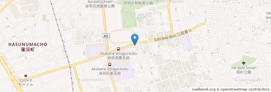 Mapa de ubicacion de 赤羽警察署 西が丘交番 en Япония, Токио, Кита.