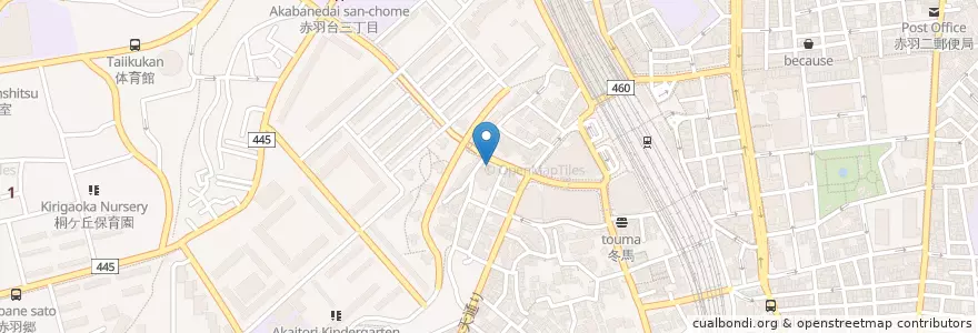 Mapa de ubicacion de 赤羽駅前郵便局 en Japan, Tokio, 北区.