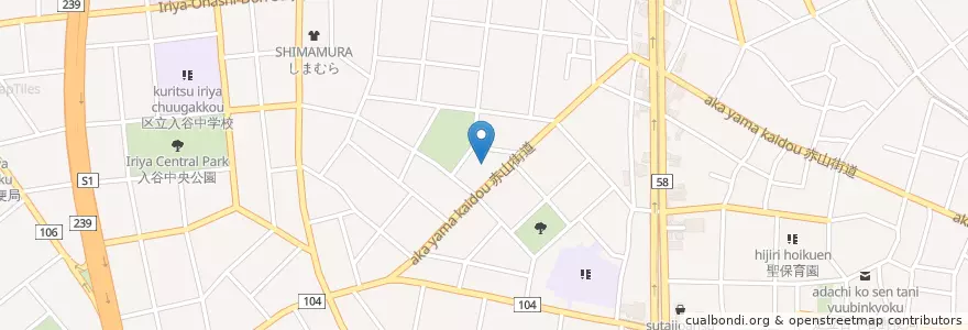 Mapa de ubicacion de 足立みどり幼稚園 en 일본, 도쿄도, 足立区.