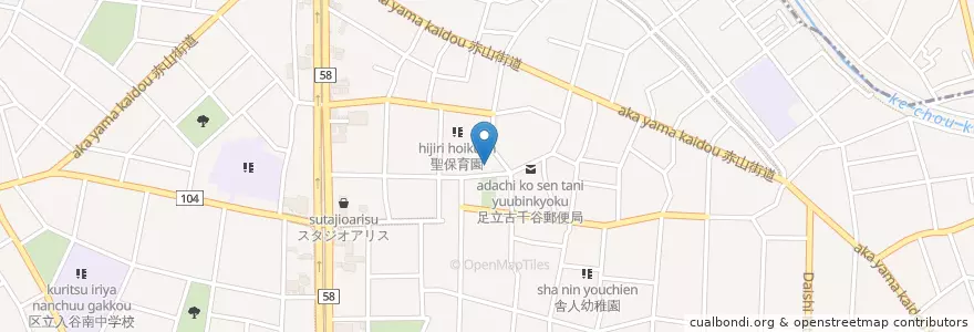 Mapa de ubicacion de 足立区立舎人図書館 en 日本, 東京都, 足立区.