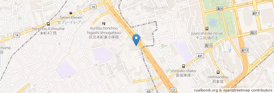 Mapa de ubicacion de 輝生会初台リハビリテーション病院 en Giappone, Tokyo, Shibuya.