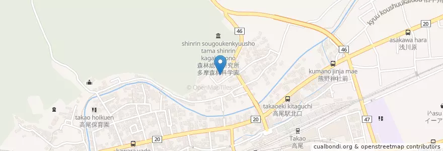 Mapa de ubicacion de 農林水産研修所 en Japon, Tokyo, 八王子市.