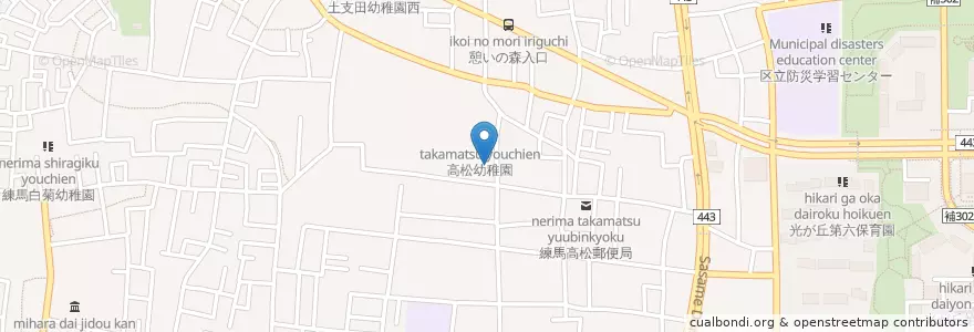 Mapa de ubicacion de 道灌山保育園 en 일본, 도쿄도, 練馬区.