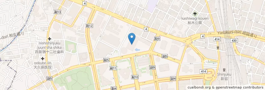 Mapa de ubicacion de 都市再生機構東京都心支社 en Japan, Tokio, 新宿区.