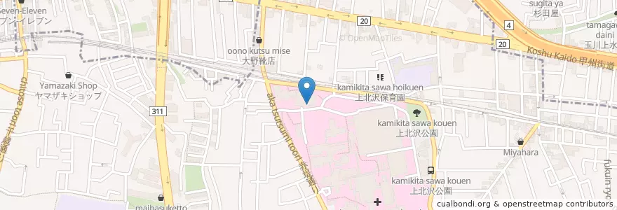 Mapa de ubicacion de 都立中部総合精神保健福祉センター en 日本, 東京都.