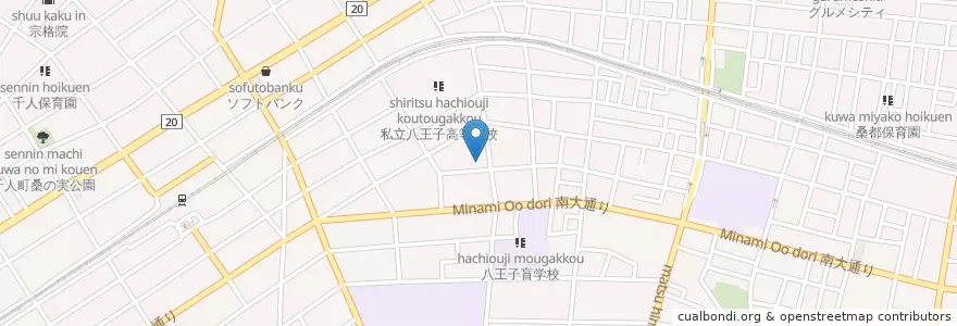 Mapa de ubicacion de 都立八王子小児病院 en Japón, Tokio, Hachioji.