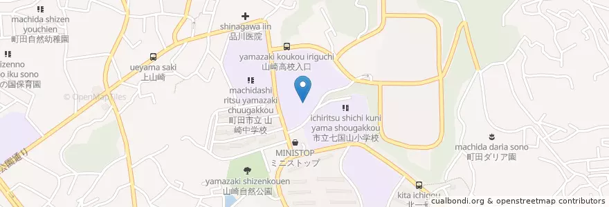 Mapa de ubicacion de 都立山崎高等学校 en Japão, Tóquio, 町田市.