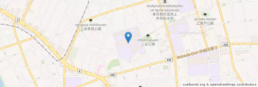 Mapa de ubicacion de 東京都立 杉並工業高等学校 en Japão, Tóquio, 練馬区, 杉並区.